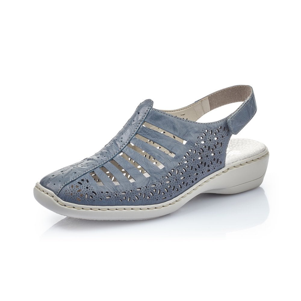 Rieker Skor Dam Blå - Hook & Loop Shoes | 701692CVS